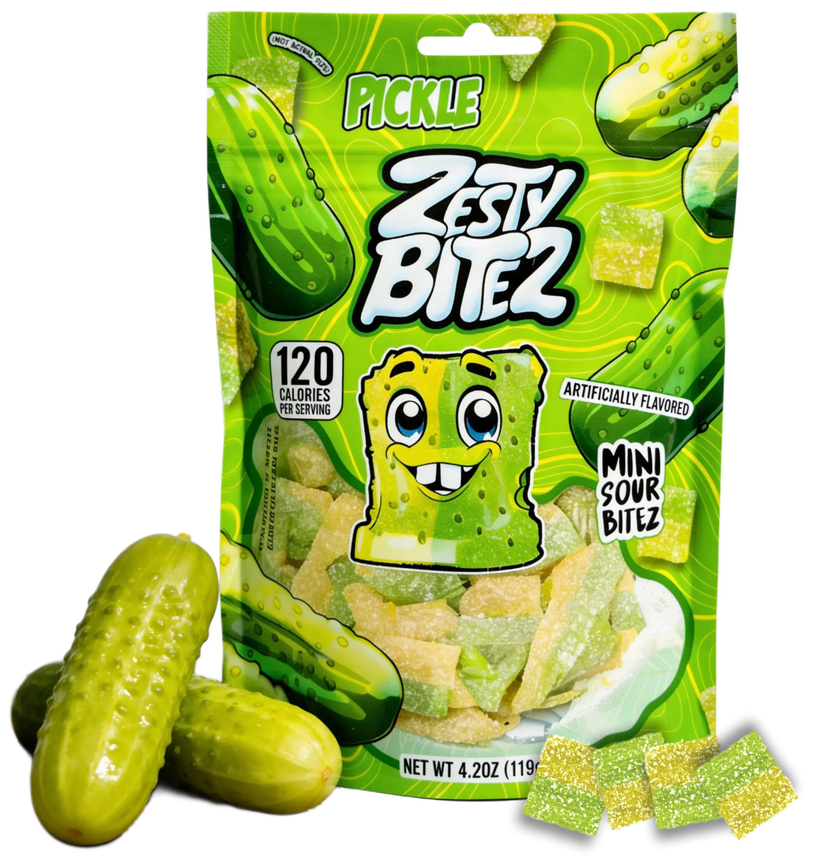 Zesty Bitez Pickle Candy 1 Pack Mini Sour Bites