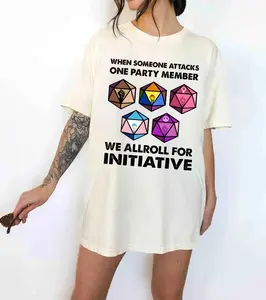 When Someone Attacks One Party Member We All Roll For Initiative Vintage T-Shirt, DND Shirt, Dungeons And Dragons Shirt,  LGBT Support Shirt