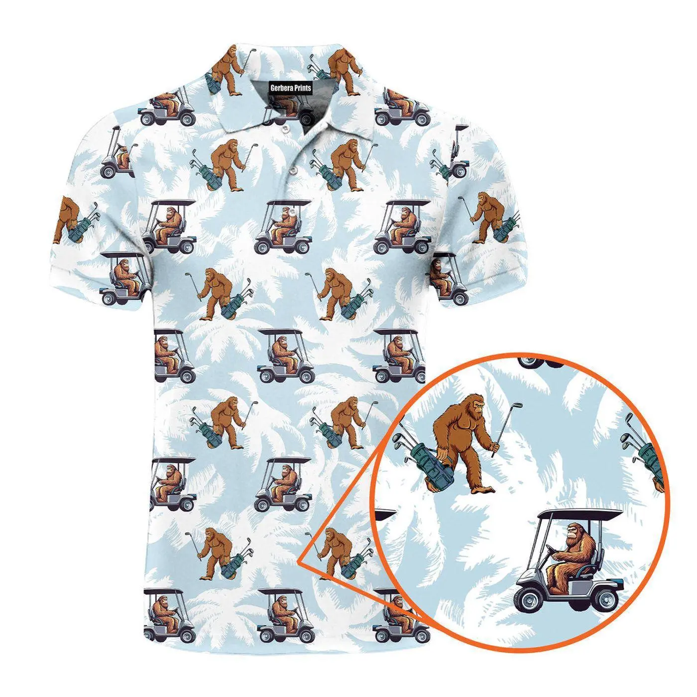 Sasquatch Bigfoot - Golf Polo Shirt, Humor Witty Polo Sizes S-5XL, Gift for Him