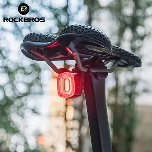 ROCKBROS Bicycle IPX6 Waterproof Taillight Type-C Rechargable Light Smart Auto Brake Sensing LED Rear light Q2S Bike Accessories