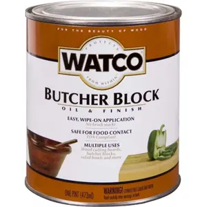 212 MAIN Rustoleum 241758 1 Pt Wood Butcher Block Oil & Finish, Non-Sticky Food Contact Satin Formula for Automotive & Motorcycle Paint Care Maintenance