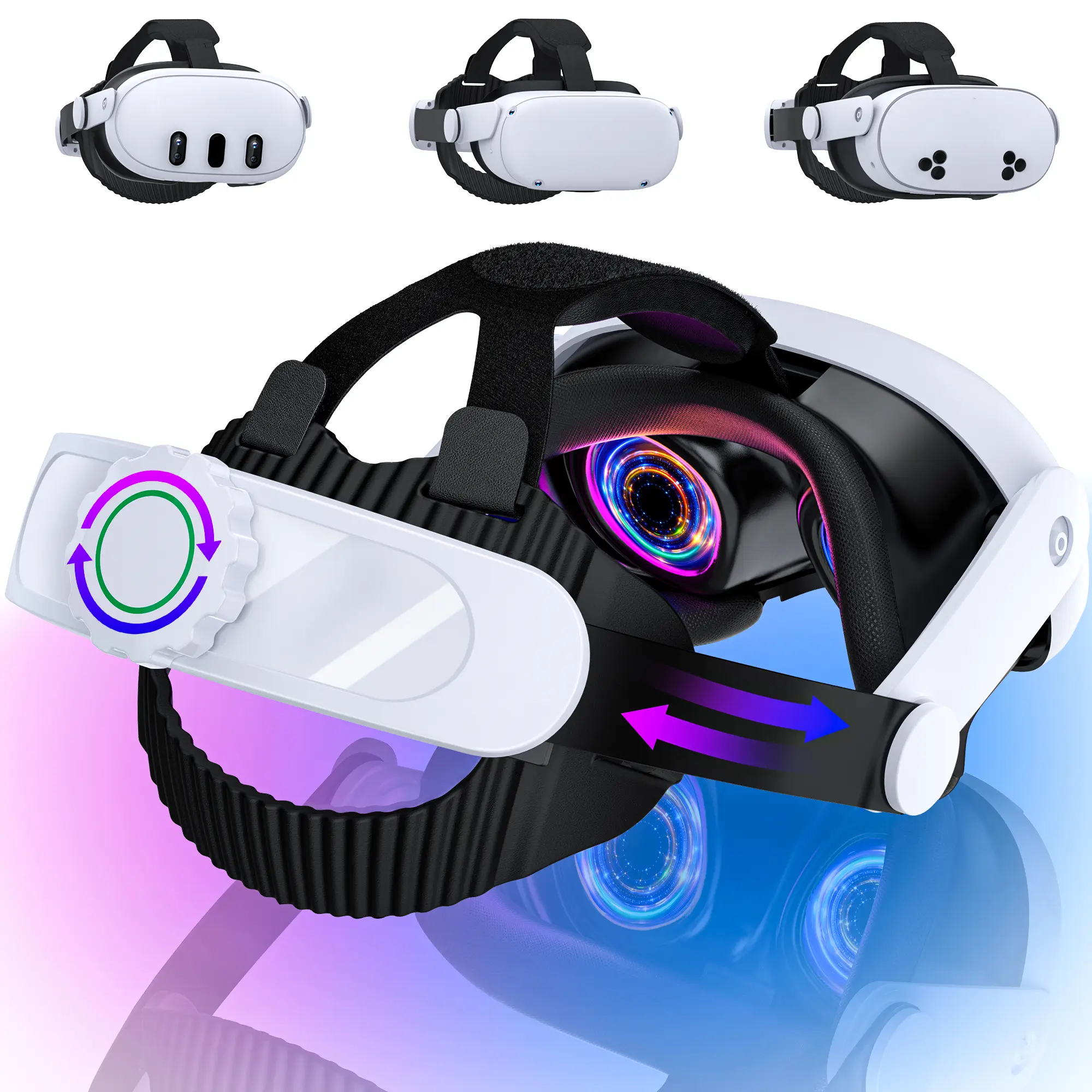 Head Strap Compatible with Quest 3s/quest 3/quest 2, Enhanced Comfort and Support for Oculus Meta Quest 3, Reduces Facial Pressure, VR Accessories, VR Devices Accessory