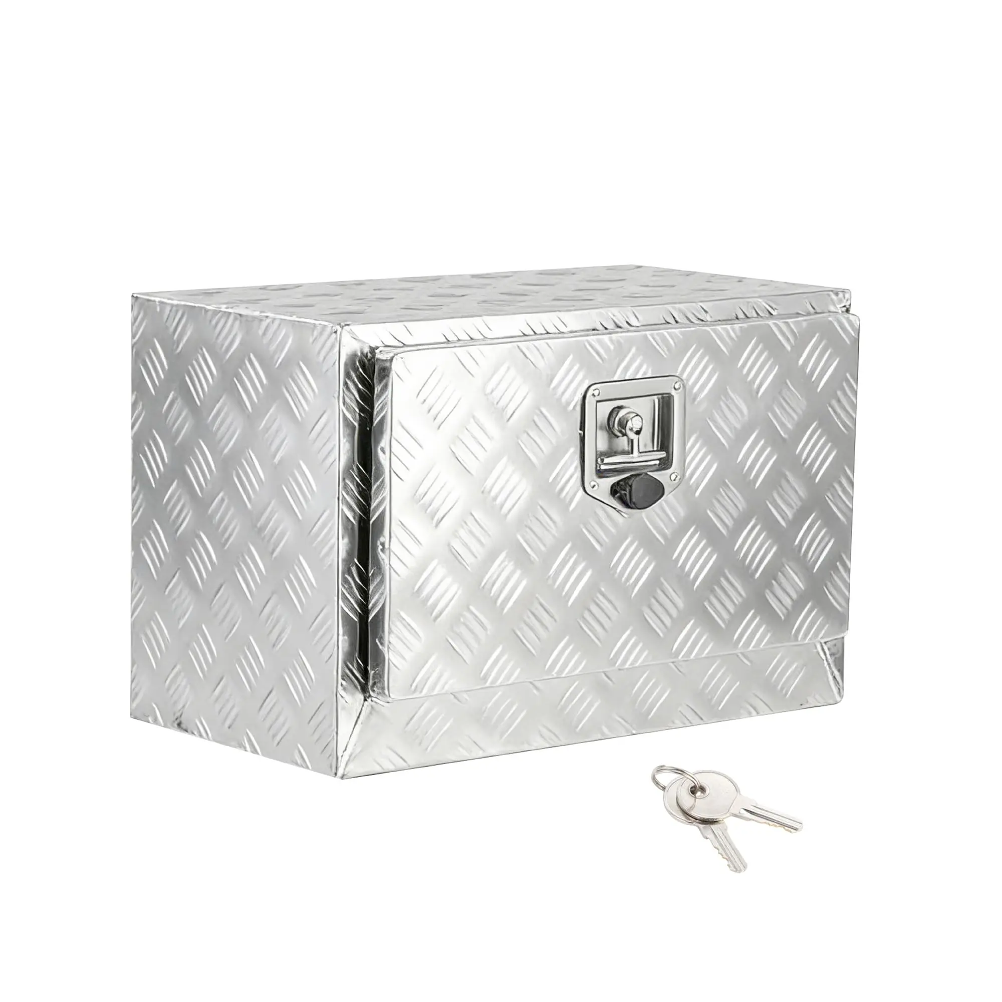 24"/36" Aluminum Underbody Truck Tool Box – Heavy Duty Diamond Plate Storage Box for Pickup, Trailer & Van | Waterproof Lockable Truck Bed Toolbox with T-Handle Latch & Keys