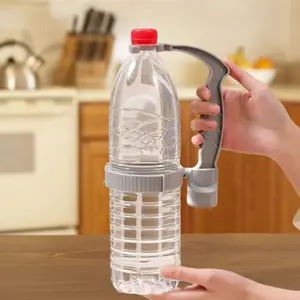 WT-Adjustable Beverage Bottle Handle Holder Multi-Purpose Oil Bottle Holder with Lemon Cap and Handle for Easy Grip and Versatile Use