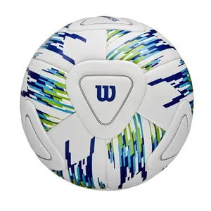 Wilson NCAA Size 5 Vanquish Soccer Ball - White/Blue/Green Wilson NCAA Size 5 Vanquish Soccer Ball - White/Blue/Green