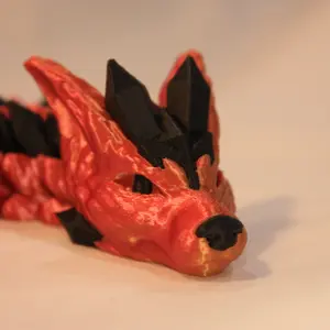 Multicolored Wolf Dragon 3D Print