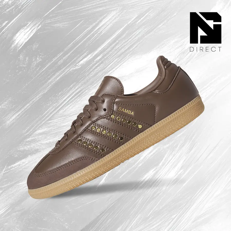 Adidas Originals Samba OG Black Dark Brown Gum (Women's)– Women's Lifestyle Sneakers – shoes for woman -Vintagen -Spring & Summer-Inspired Running Shoes, Shock-Absorbing Comfort, Gym to Streetwear Casual Wear—back to school—KJ3475