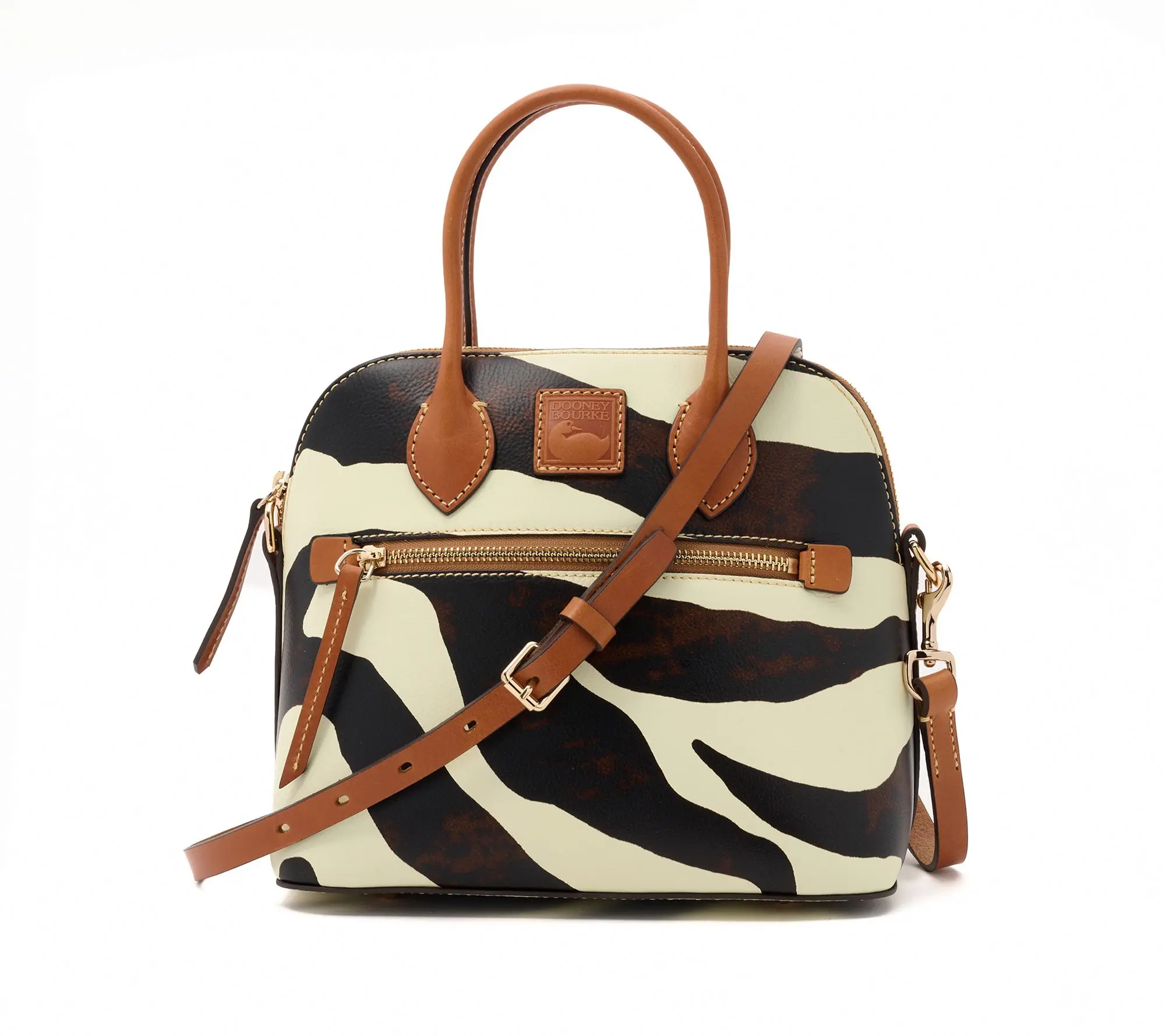 Dooney & Bourke Leather Zebra Domed Satchel Dooney & Bourke Leather Zebra Domed Satchel