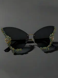 Butterfly Shaped Frameless Fashion Glasses for Women, Perfect for Parties, Street Photography, Clothing Decoration, Outdoor Travel Gift