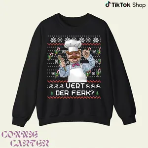 Vert Der Perk Sweatshirt, Swedish Chef Sweatshirt, The Muppets Christmas Carol Sweatshirt, Cartoon Graphic Unisex Cotton Sweater