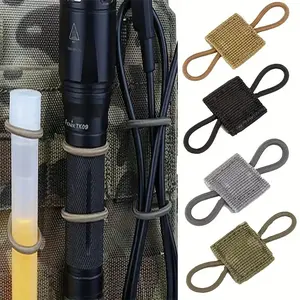 6-piece multi-color durable polyester MOLLE backpack clip with elastic webbing lock-perfect for fixing equipment on tactical bags. Multifunction Straps