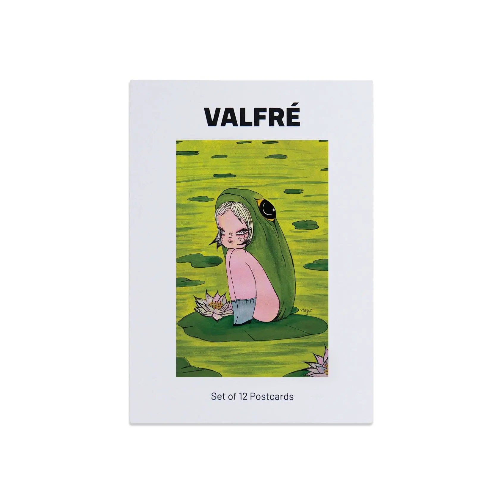 Valfre Postcards Vol 2 - Set of 12 Original Artworks on Durable Cardstock with 12 Envelopes 4" x 6" Perfect for Collecting Framing or Sending Notes Thick Friends