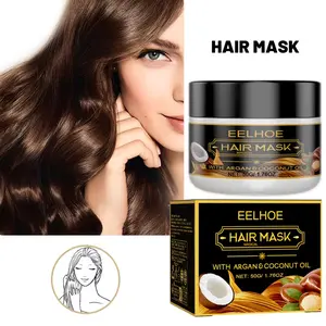 Moroccan Argan Oil Conditioning Deep Hair Mask with Coconut Oil & Oleic Acid - Fluffy, Moisturizing Haircare for Curly, Permed & Colored Hair, 50G Daily Treatment, Smooth Non-Dry Results, Ideal Gift
