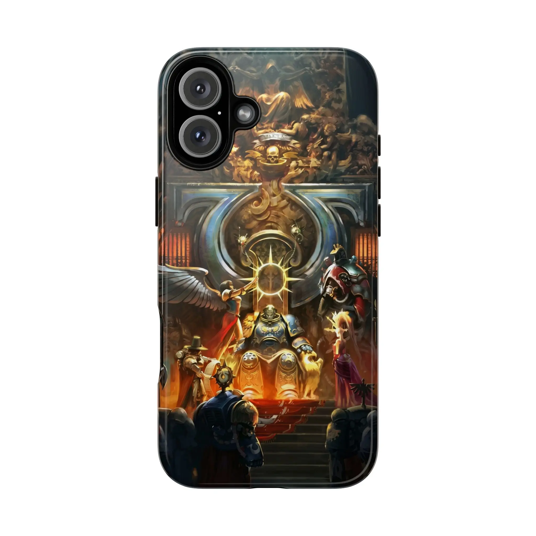W4rh4mm3r 40K Roboute Guilliman Ultramarines Phone Case for iPhone 13 14 15 16 17 Pro Max & Samsung Galaxy S21 S22 S23 S24 S25 Ultra, MagSafe and Non MagSafe Shockproof Protective Cover, Imperium of Man Artwork Gamer Gift