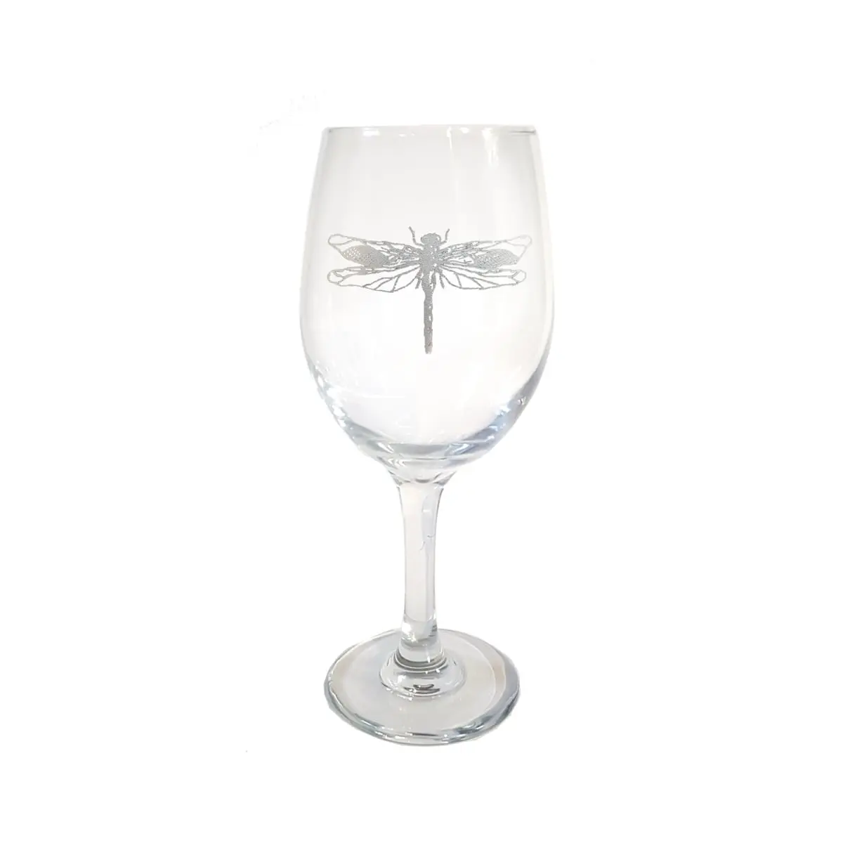 18 oz Luminous Lightweight Dragonfly-Engraved Wine Glass, Kitchenware Drinkware for Wine Serving
