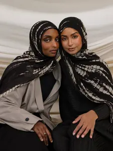 Women's Elegant Fashion Scarf Animal Print 80x180cm Turban Hijab, All-Season Use, Suitable for Abaya and Muslim Shawl