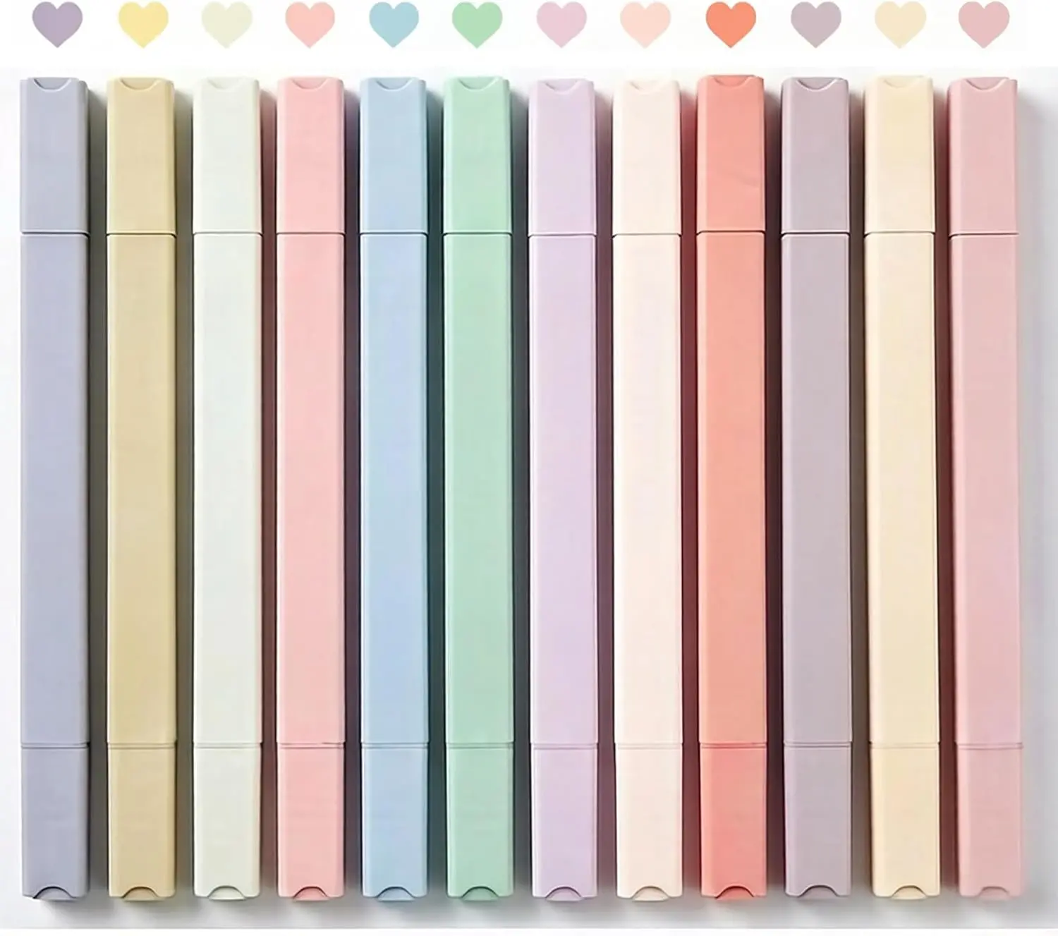 12Pcs Aesthetic Cute Highlighters Bible Pastel Highlighters and Pens no bleed Assorted Colors Double-ended design for Office journaling supplies