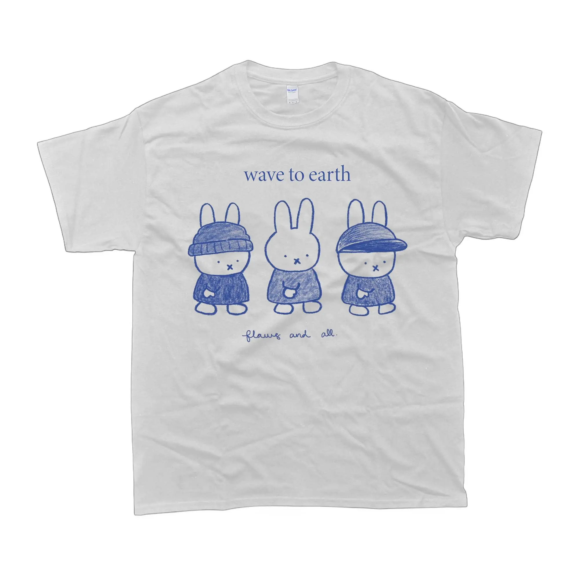 Wave To Earth Miffy Shirt Cute Soft T-shirt Unisex Graphic Plus Size