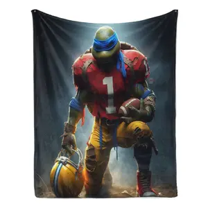 Teenage Mutant Ninja Turtles Football Stadium Hero Blanket  Soft Funny Throw Blanket Cozy Lightweight Plush Portable Cover Blanket For Sofa,Warm Gift For Birthday,Christmas,Multiple Blanket