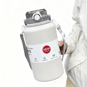 (White) 2000ml water bottle stainlees steel