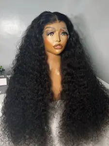 26 Inch Long Soft Curly Hair Lace Front Wig, Pre-Combed Baby Hair, Suitable for Women Daily Wear 13x4, Glueless Half Wig, Lace Closure Wig