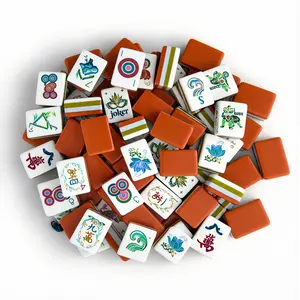 American Mahjong Tiles Set, 160pcs Engraved Acrylic Tiles, Outdoor Entertainment Board Game for Camping & Hiking Activities