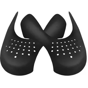 2 Pairs Black Crease Protector Toe Box for Men & Women - Comfortable Active Hip Footwear Arch Support - No Crease - Good Fit - Ventilation Holes - Upgraded Quality - Parent,New Year Gifts