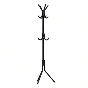 12 Hook Metal Cot Rack Freestanding Organizer for Coats Hats Jackets Purses Hall Tree Three-Tier Design Easy Storage Solution for Home Furniture Lightweight & Versatile - Organization, Hangers Hangers Lightweight Hanging legging spacesaving compact