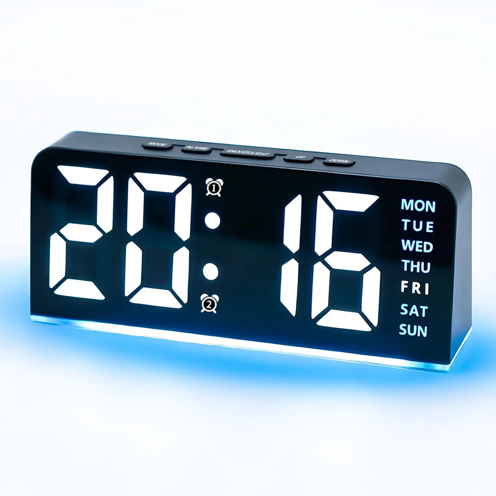 LED Digital Clock, Clock With Temperature, 1 Count Multifunctional Date and Temperature Display Desktop Electronic Clock, Digital Alarm Clocks, Digital Clocks For Bedrooms, Decorative for Living Room, Bedroom and Office