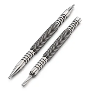 Dual Head Nail Setter and Hinge Pin Punch Set, Hammerless 1/32″& 1/16″ Spring Nail Set, 5000 PSI Striking Force Counter Punch, Super Strong Force Door Pin Removal Tool