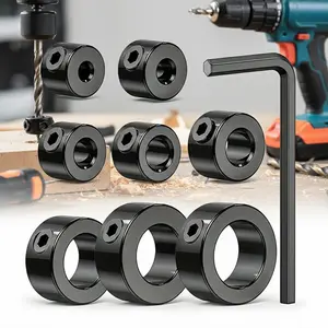 8-in-1 Drill Depth Stop Collar Set for Woodworking 3mm-16mm Bits, Precision Depth Control for DIY Home Repair and Craft Projects