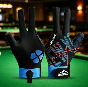Single pack Billiard Gloves for Men & Women Half Finger Pool Glove, High Elasticity & Breathable, Professional Snooker Glove for Cue Sports