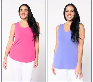 Susan Graver Essentials Liquid Knit Set of 2 Tanks