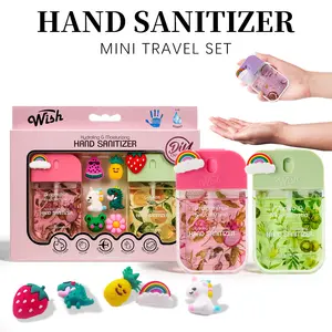 Wish 1.5 FL. OZ. Power Mist Hydrating Hand Sanitizer Spray 2 Scents Portable Sanitizer Spray Gift Set (Vanilla Macadamia, Sweet Guava), Travel Size (Set of 2)