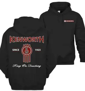 Kenworth Logo Hoodie Classic Trucker Pullover Since 1923 Keep On Trucking Graphic Sweatshirt Viral TikTok Semi Truck Streetwear Soft Cozy Unisex Fall Winter Hoodie Made in USA Outdoor Workwear