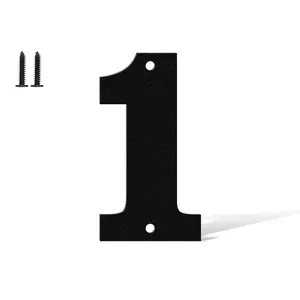 3"4"5"6" Black & White Metal House Numbers and Letters, Garden Door Mailbox Decor Numbers With Nail Kit, Modern Address House Numbers, Applicable to Apartments Houses Streets Outdoor Signs