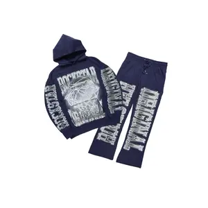 Rleague Navy Hoodie/Baggy Pant Track Set