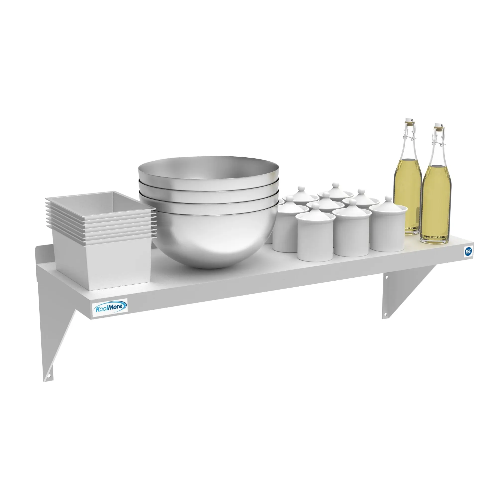 18-Gauge Stainless Steel Heavy-Duty 12"x36" Wall Shelf for Home Supplies, Home Decor, Shelves, Kitchen
