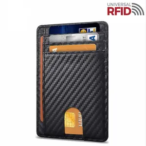 Women's Ultra-Thin Credit Card Holder, Slim Front Pocket PU Leather Mini Wallet, Rfid Shielded, Rfid Blocking Wallet, Minimalist Style, Sports Bags