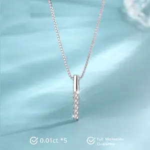 Lexy Moissanite Necklace S925 0.05 CT - Round Cut - Lore Jewelry