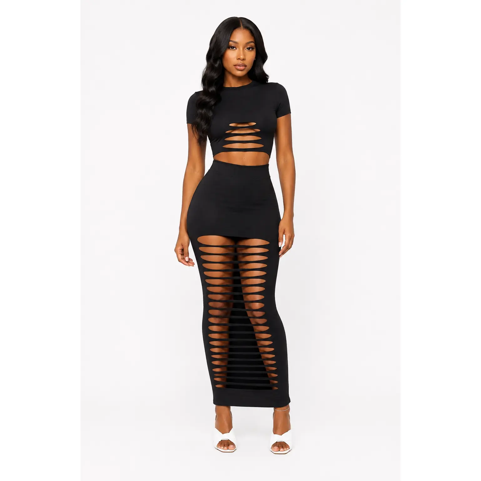 Body Talk Cut-Out Maxi Dress