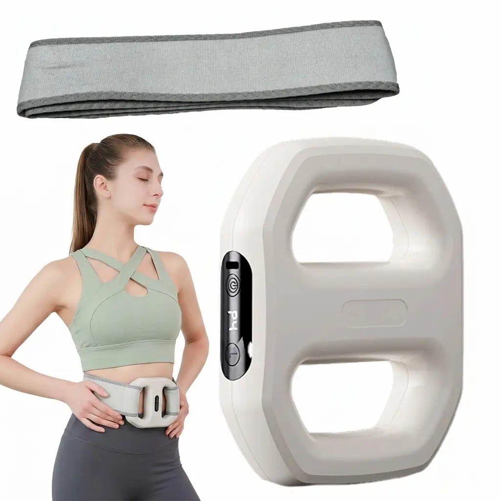 Multifunctional Full-Body Dual-Ring Electronic Massage Device, Daily Lightweight Compact Portable Electric Vibration Tool with 3 Adjustable Vibration Modes & 4 Intensity Levels, Fits Abdomen, Back, Legs, Waist, USB Rechargeable for Home, Gym, Electronic M