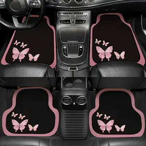 [5-Seat Car Floor Mats] Durable and Easy to Clean Butterfly Pattern Car Floor Mats - 5-Seat Full Coverage Protection | Geometric Design | Suitable for Most Sedans, SUVs, and Trucks