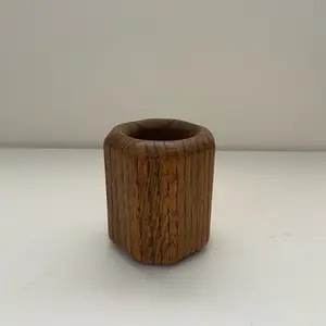 Octagon wood cup/pencil holder