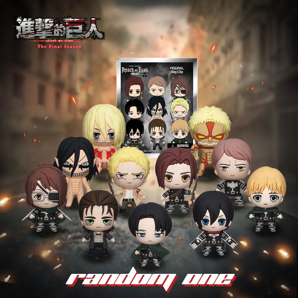 Attack on Titan Blind Bag Keyring/Blind Box Figure 1pc Random One Officially Licensed Cartoon Mystery Anime Keychain Bag Clip Table Decoration Armin Eren Mikasa Levi Hange Christmas Halloween Friends Birthday Anniversary Gifts Limited Edition Accessory, K