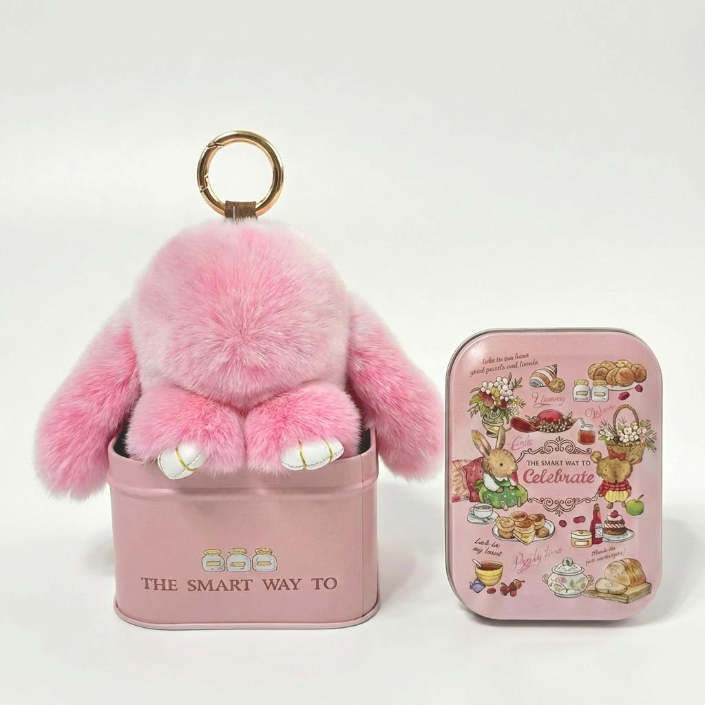 Handmade Bunny Keychain - 2026 Memorial Day New Design, Gold-Tone
