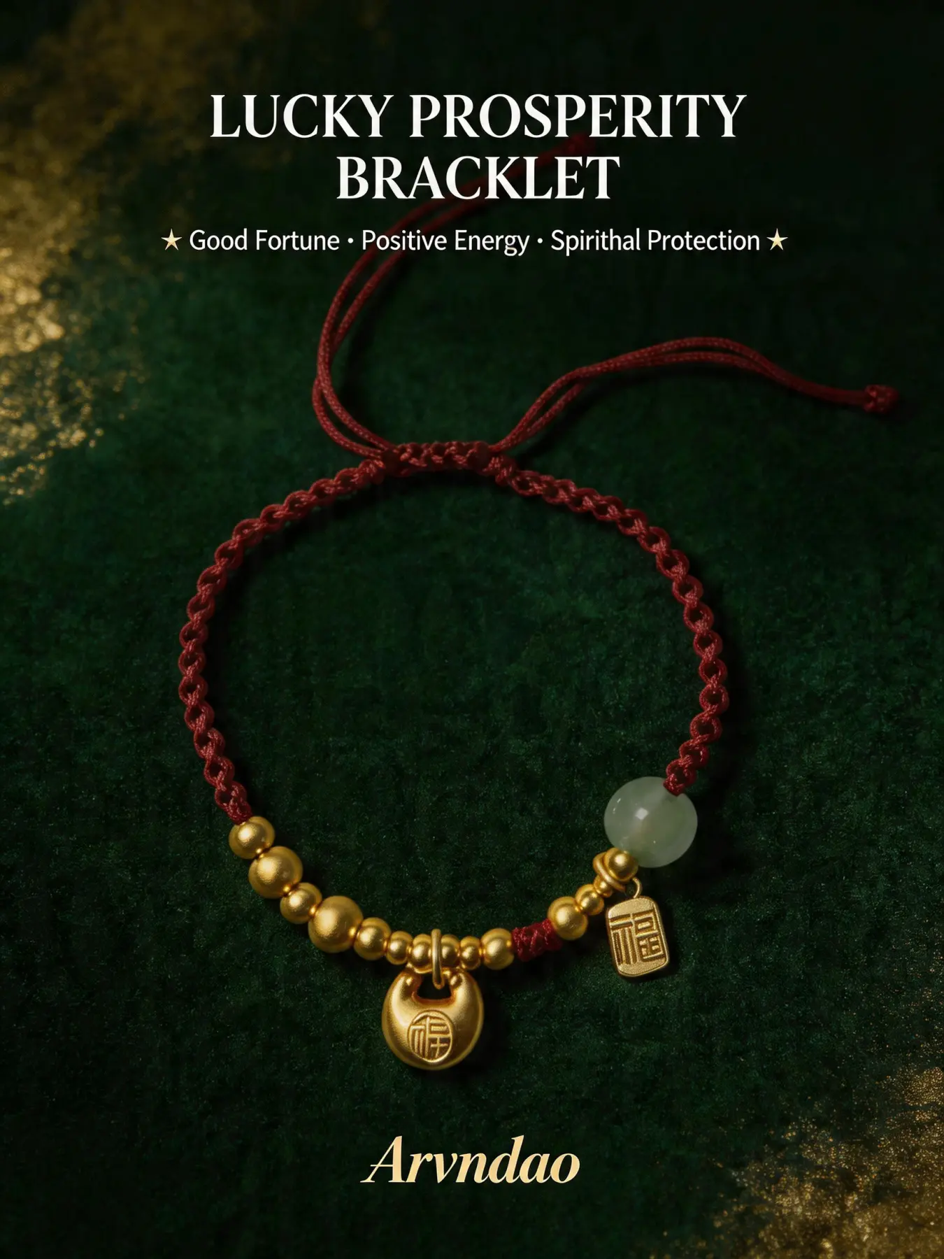 Lucky Red String Jade Bracelet, Exquisite High-Quality Feng Shui Fortune Lock Protection Jewelry for Women