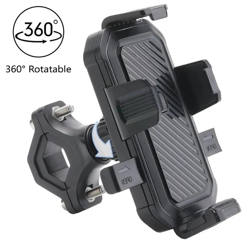 360-Degree Rotation Phone Holder & Mount for Bikes, ABS Plastic Waterproof Adjustable Grip Vehicle Accessory with Easy Installation, Fits 4.7-6.8 in Smartphones, Outdoor Navigation Stand for Riders, Accessories, Vehicle Accessories