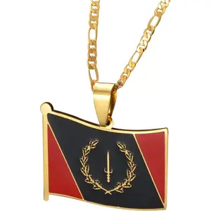 African American Flag Pendant Necklaces for Women Men - Black American Heritage Flag Necklace - African America Jewelrys