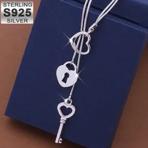 "Elegant 925 Sterling Silver Heart Pendant Necklace | Perfect Gift for Any Occasion"
